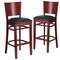 Flash Furniture Mahogany Wood Stool-Blk Vinyl, PK2 2-XU-DG-W0094BAR-MAH-BLKV-GG - alternate 5
