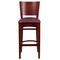 Flash Furniture Mahogany Wood Stool-Burg Vinyl, PK2 2-XU-DG-W0094BAR-MAH-BURV-GG - alternate 7