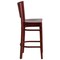 Flash Furniture Lacey Series Solid Back Mahogany Wood Restaurant Barstool, PK2 2-XU-DG-W0094BAR-MAH-MAH-GG - alternate 7