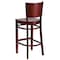 Flash Furniture Lacey Series Solid Back Mahogany Wood Restaurant Barstool, PK2 2-XU-DG-W0094BAR-MAH-MAH-GG - alternate 4