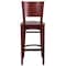 Flash Furniture Lacey Series Solid Back Mahogany Wood Restaurant Barstool, PK2 2-XU-DG-W0094BAR-MAH-MAH-GG - alternate 6
