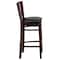 Flash Furniture Walnut Wood Stool-Blk Vinyl, PK2 2-XU-DG-W0094BAR-WAL-BLKV-GG - alternate 6