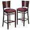 Flash Furniture Walnut Wood Stool-Burg Vinyl, PK2 2-XU-DG-W0094BAR-WAL-BURV-GG - alternate 5
