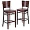 Flash Furniture Lacey Series Solid Back Walnut Wood Restaurant Barstool, PK2 2-XU-DG-W0094BAR-WAL-WAL-GG - alternate 3