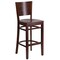 Flash Furniture Lacey Series Solid Back Walnut Wood Restaurant Barstool, PK2 2-XU-DG-W0094BAR-WAL-WAL-GG - alternate 2