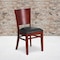 Flash Furniture Mahogany Wood Chair-Blk Vinyl, PK2 2-XU-DG-W0094B-MAH-BLKV-GG - alternate 1