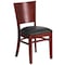 Flash Furniture Mahogany Wood Chair-Blk Vinyl, PK2 2-XU-DG-W0094B-MAH-BLKV-GG - alternate 5