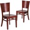Flash Furniture Lacey Series Solid Back Mahogany Wood Restaurant Chair, PK2 2-XU-DG-W0094B-MAH-MAH-GG - alternate 6