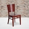 Flash Furniture Lacey Series Solid Back Mahogany Wood Restaurant Chair, PK2 2-XU-DG-W0094B-MAH-MAH-GG - alternate 1