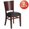 Flash Furniture Lacey Series Solid Back Walnut Wood Chair, Black Vinyl Seat, PK2 2-XU-DG-W0094B-WAL-BLKV-GG - alternate 7