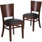 Flash Furniture Lacey Series Solid Back Walnut Wood Chair, Black Vinyl Seat, PK2 2-XU-DG-W0094B-WAL-BLKV-GG - alternate 5