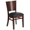 Flash Furniture Lacey Series Solid Back Walnut Wood Chair, Black Vinyl Seat, PK2 2-XU-DG-W0094B-WAL-BLKV-GG - alternate 6