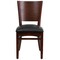 Flash Furniture Lacey Series Solid Back Walnut Wood Chair, Black Vinyl Seat, PK2 2-XU-DG-W0094B-WAL-BLKV-GG - alternate 2