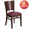 Flash Furniture Lacey Series Solid Back Walnut Wood Chair, Burgundy Vinyl Seat, PK2 2-XU-DG-W0094B-WAL-BURV-GG - alternate 8