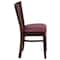 Flash Furniture Lacey Series Solid Back Walnut Wood Chair, Burgundy Vinyl Seat, PK2 2-XU-DG-W0094B-WAL-BURV-GG - alternate 5