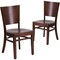 Flash Furniture Lacey Series Solid Back Walnut Wood Restaurant Chair, PK2 2-XU-DG-W0094B-WAL-WAL-GG - alternate 4