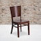 Flash Furniture Lacey Series Solid Back Walnut Wood Restaurant Chair, PK2 2-XU-DG-W0094B-WAL-WAL-GG - alternate 1
