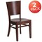 Flash Furniture Lacey Series Solid Back Walnut Wood Restaurant Chair, PK2 2-XU-DG-W0094B-WAL-WAL-GG - alternate 3
