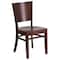 Flash Furniture Lacey Series Solid Back Walnut Wood Restaurant Chair, PK2 2-XU-DG-W0094B-WAL-WAL-GG - alternate 5