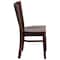 Flash Furniture Lacey Series Solid Back Walnut Wood Restaurant Chair, PK2 2-XU-DG-W0094B-WAL-WAL-GG - alternate 7