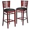 Flash Furniture Mahogany Wood Stool-Blk Vinyl, PK2 2-XU-DG-W0108BBAR-MAH-BLKV-GG - alternate 2