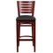 Flash Furniture Mahogany Wood Stool-Blk Vinyl, PK2 2-XU-DG-W0108BBAR-MAH-BLKV-GG - alternate 6
