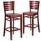 Flash Furniture Darby Series Slat Back Mahogany Wood Restaurant Barstool, PK2 2-XU-DG-W0108BBAR-MAH-MAH-GG - alternate 3
