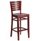 Flash Furniture Darby Series Slat Back Mahogany Wood Restaurant Barstool, PK2 2-XU-DG-W0108BBAR-MAH-MAH-GG - alternate 4