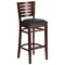 Flash Furniture Walnut Wood Stool-Blk Vinyl, PK2 2-XU-DG-W0108BBAR-WAL-BLKV-GG - alternate 4