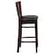 Flash Furniture Walnut Wood Stool-Blk Vinyl, PK2 2-XU-DG-W0108BBAR-WAL-BLKV-GG - alternate 6