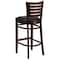 Flash Furniture Walnut Wood Stool-Blk Vinyl, PK2 2-XU-DG-W0108BBAR-WAL-BLKV-GG - alternate 3