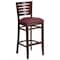 Flash Furniture Walnut Wood Stool-Burg Vinyl, PK2 2-XU-DG-W0108BBAR-WAL-BURV-GG - alternate 2