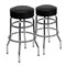 Flash Furniture Double Ring Chrome Barstool with Black Seat, PK2 2-XU-D-100-GG - alternate 2