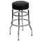 Flash Furniture Double Ring Chrome Barstool with Black Seat, PK2 2-XU-D-100-GG - alternate 6