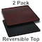 Flash Furniture Square Reversible Top, Black/Mahogany, 42", PK2 2-XU-MBT-4242-GG - alternate 1