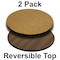 Flash Furniture Round Reversible Top, Natural/Walnut, 36", PK2 2-XU-RD-36-WNT-GG - alternate 1