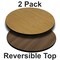 Flash Furniture Round Reversible Top, Natural/Walnut, 42", PK2 2-XU-RD-42-WNT-GG - alternate 1
