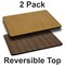 Flash Furniture Reversible Top, Natural/Walnut, 30x42", PK2 2-XU-WNT-3042-GG - alternate 1