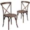 Flash Furniture HERCULES Series Early American Cross Back Chair, PK2 2-XU-X-EA-GG - alternate 4