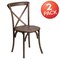 Flash Furniture HERCULES Series Early American Cross Back Chair, PK2 2-XU-X-EA-GG - alternate 5