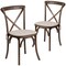 Flash Furniture HERCULES Series Early American Cross Back Chair with Cushion, PK2 2-XU-X-EA-NTC-GG - alternate 3
