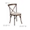 Flash Furniture HERCULES Series Early American Cross Back Chair with Cushion, PK2 2-XU-X-EA-NTC-GG - alternate 10