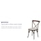 Flash Furniture HERCULES Series Early American Cross Back Chair with Cushion, PK2 2-XU-X-EA-NTC-GG - alternate 4
