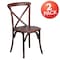 Flash Furniture HERCULES Series Mahogany Cross Back Chair, PK2 2-XU-X-MAH-GG - alternate 1