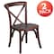 Flash Furniture HERCULES Series Kids Mahogany Cross Back Chair, PK2 2-XU-X-MAH-KID-GG - alternate 1
