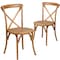 Flash Furniture HERCULES Series Oak Cross Back Chair, PK2 2-XU-X-OAK-GG - alternate 5