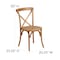 Flash Furniture HERCULES Series Oak Cross Back Chair, PK2 2-XU-X-OAK-GG - alternate 10