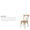 Flash Furniture HERCULES Series Oak Cross Back Chair, PK2 2-XU-X-OAK-GG - alternate 4