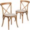 Flash Furniture HERCULES Series Oak Cross Back Chair with Cushion, PK2 2-XU-X-OAK-NTC-GG - alternate 5