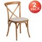 Flash Furniture HERCULES Series Oak Cross Back Chair with Cushion, PK2 2-XU-X-OAK-NTC-GG - alternate 13